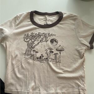 vintage baby tee comfy mushroom festival vibes tee pacsun size large